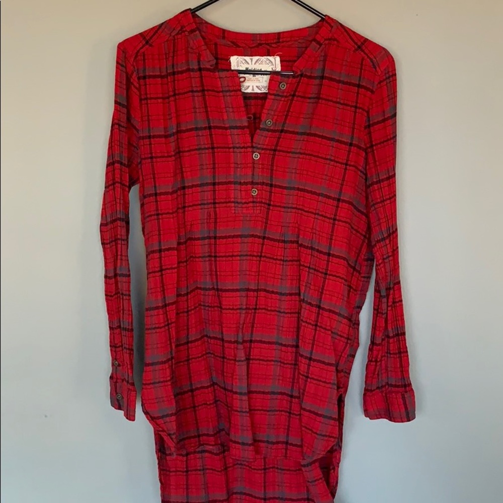 Anthropologie Plaid Top